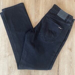Volcom Vorta Black Slim Straight Denim Jeans 32x34